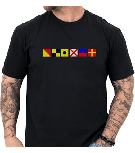 Amazon.com: Personalized Name in Nautical Flags Shirt – Custom